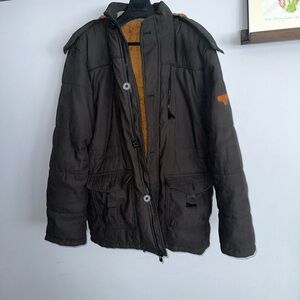 Men's Black Puffer Jacket with Hood